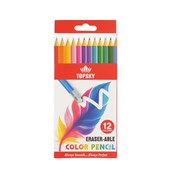 COLOURED ERASABLE PENCILS ASSORTED PACK 12